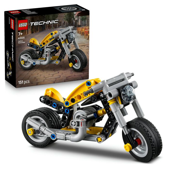 LEGO Technic Moto jaune 42225 - vue 6