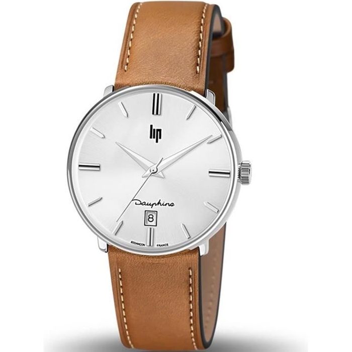 Montre homme LIP DAUPHINE 38 Blanc argenté - 671419