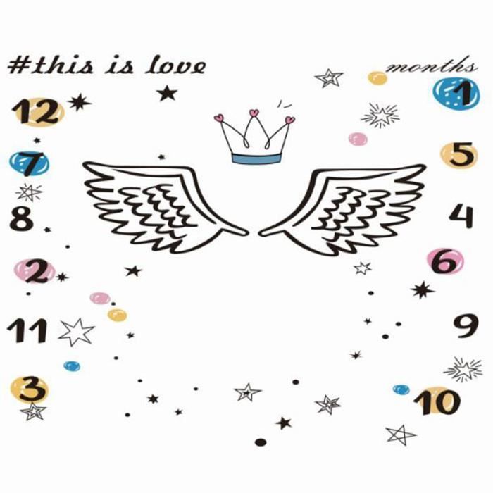 Autocollants Mensuels Bébé - Lot De 24 Stickers Pour Photos Souvenirs - Anniversaire, Baby Shower - 10x10 Cm