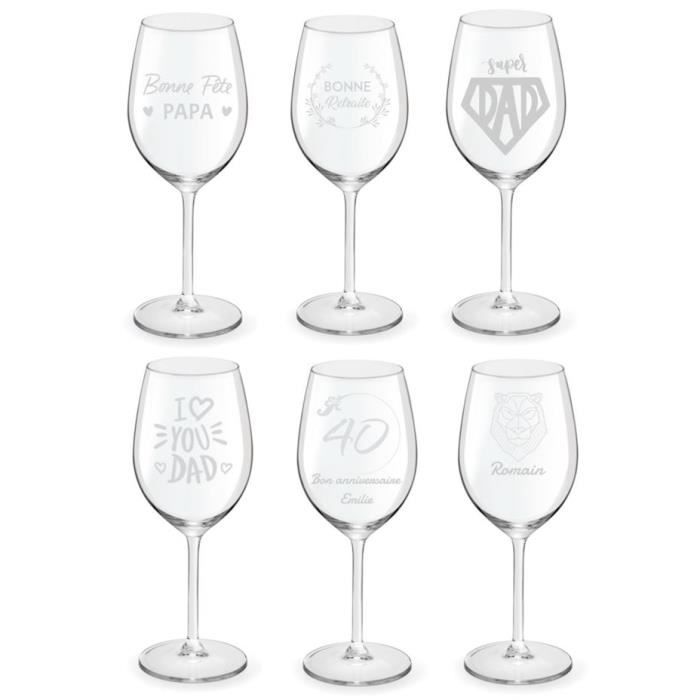 Verres à vin rouge artisanaux en verre strié Cami, 4 pièces