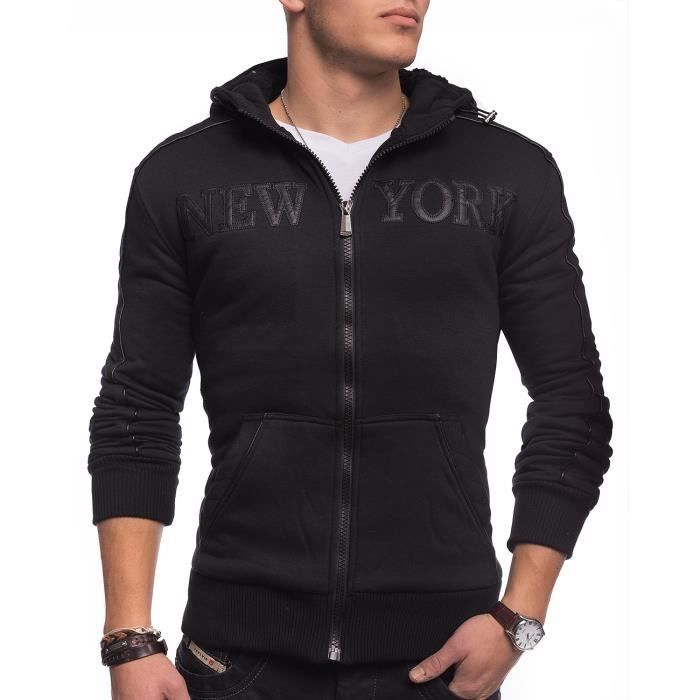 Veste /À Capuche pour Hommes Automne Hiver Transition Veste /À Capuche Zipp/é Top Pantalon Ensembles Coton Costume