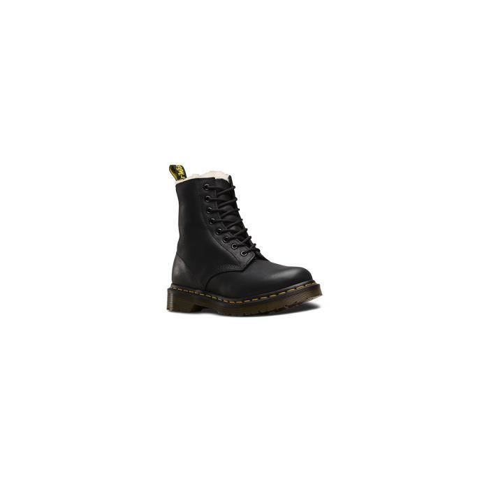 Bottes Dr Martens Serena - Cuir - Noir - Femme - Fourrées