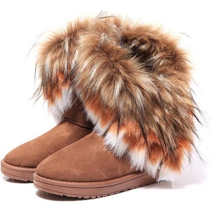 Bottes neige sales femme fourrées