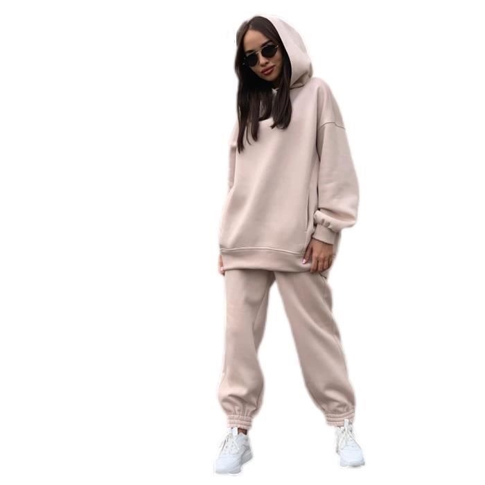 Ensemble Jogging Femme Ensemble Sweat Capuche et Pantalon de