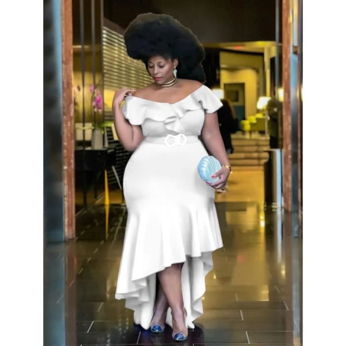 Robe epaule dénudée grande taille clearance