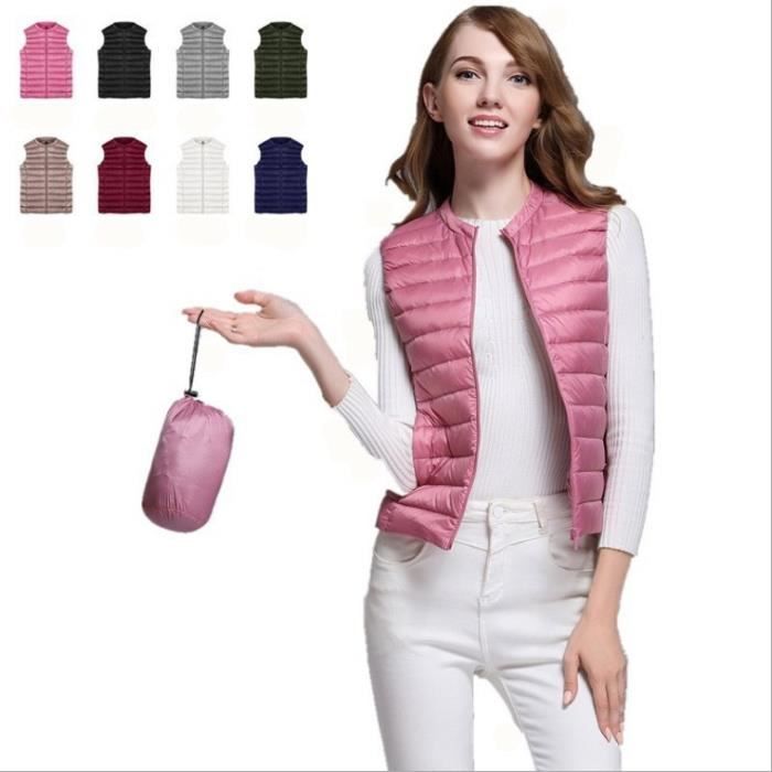 Doudoune sans manche best sale rose