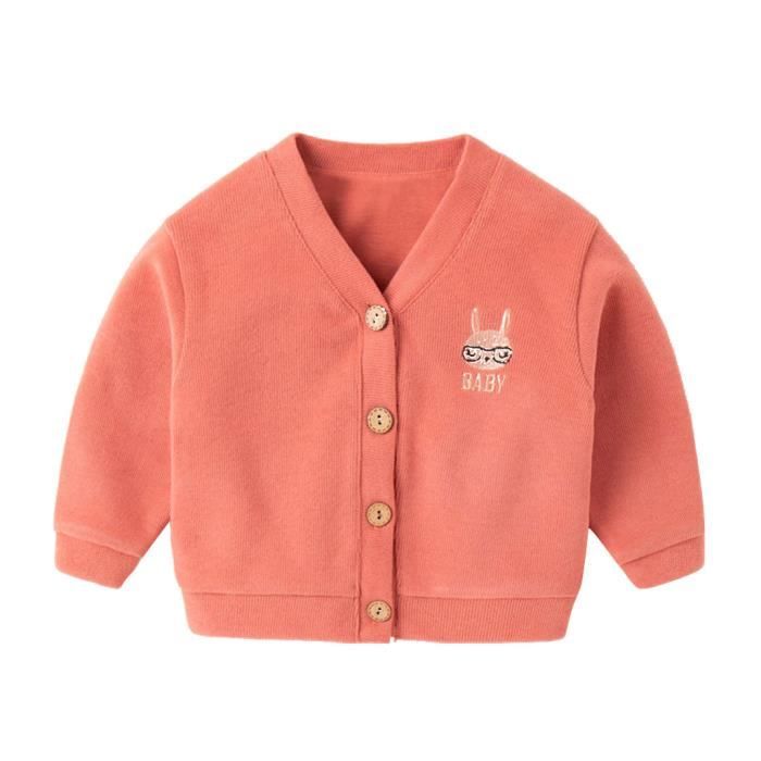 Enfant En Bas Age Enfants Bebe Fille Garcon Impression Dessin Anime Pull En Tricot Chaud Cardigan Veste Hauts Orange Orange Cdiscount Pret A Porter