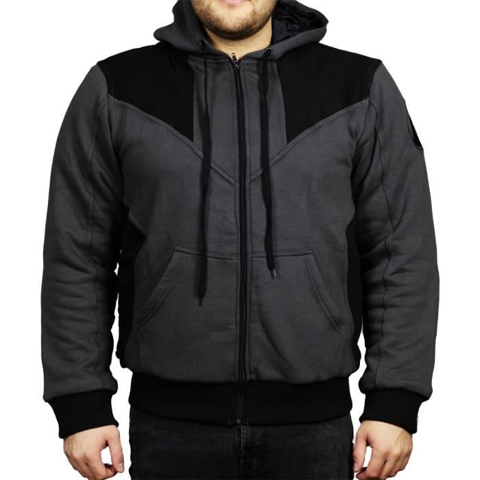 blouson moto capuche