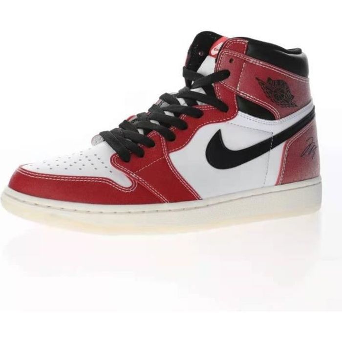Baskets Nikes Airs Jordan 1 High OG SP Chicago Rouge\blanc - Cdiscount ...