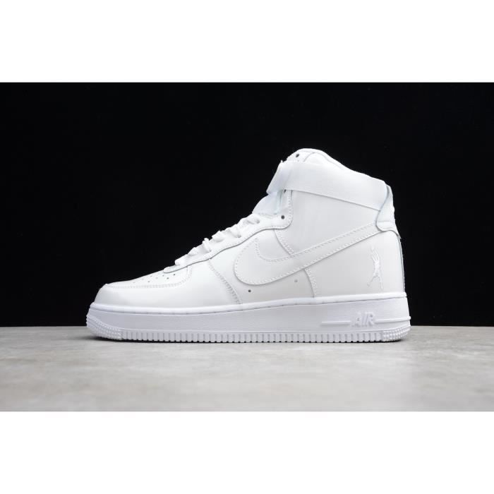 Baskets de sport Nike Air Force One mi-hautes pour hommes et femmes Blanche  - Cdiscount Chaussures
