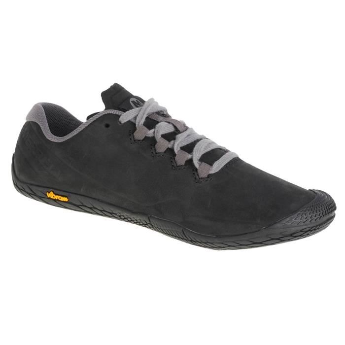 chaussures de running pour femme - merrell vapor glove 3 luna ltr - noir - nubuck