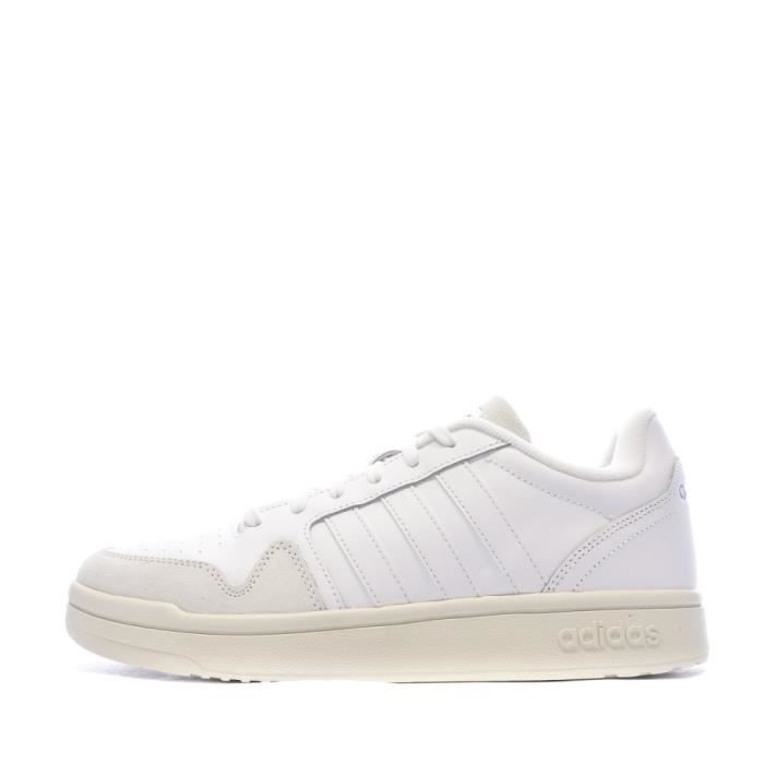 Baskets Homme ADIDAS Postmove Blanc Cuir enduit Lacets Blanc Cdiscount Chaussures