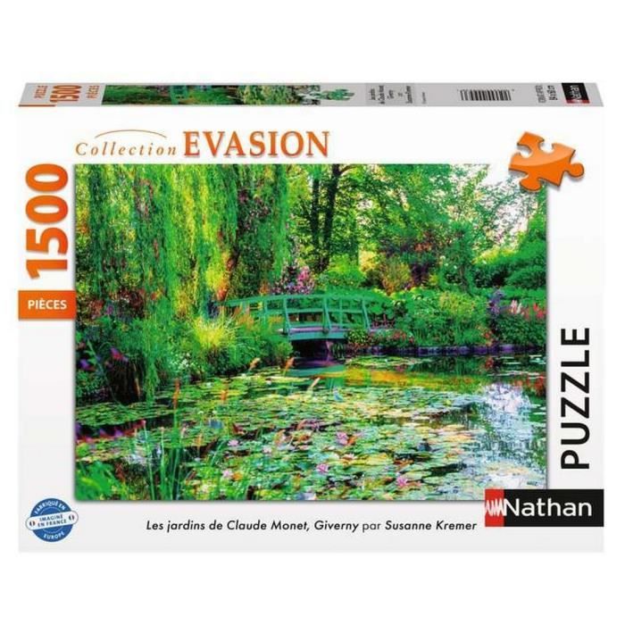 Puzzle - NATHAN - Claude Monet - 1500 pièces - 84x60cm - Multicolore