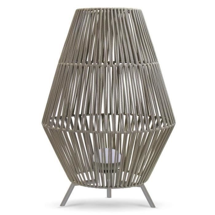 Lampe de sol - New Garden - Conta 70 - Rechargeable USB - PVC recyclé - H72cm Gris