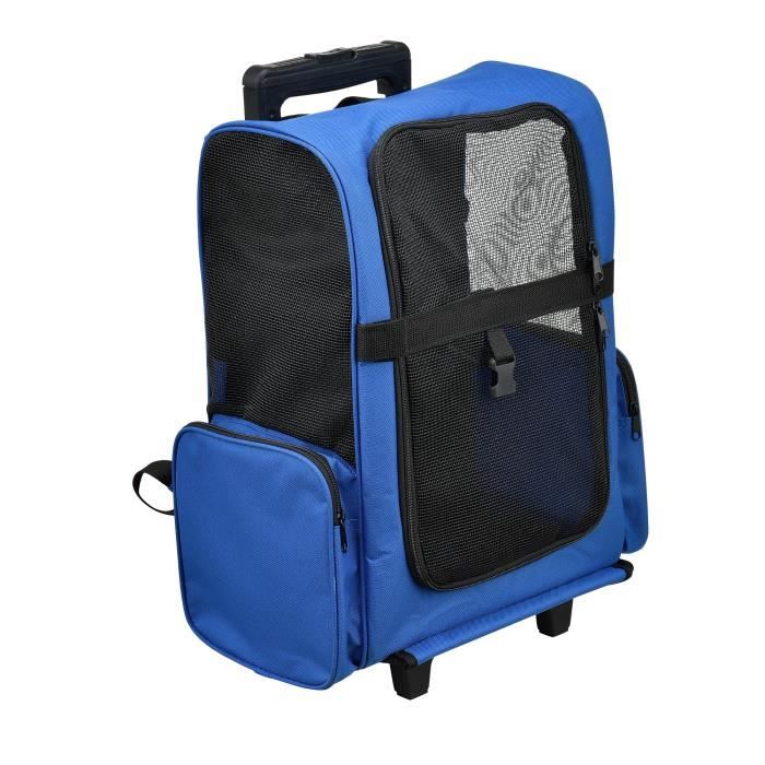 [pro.tec]?� Sac de Transport ?� Roulette bleu sac de transport sac ?� dos chien chat - Cdiscount