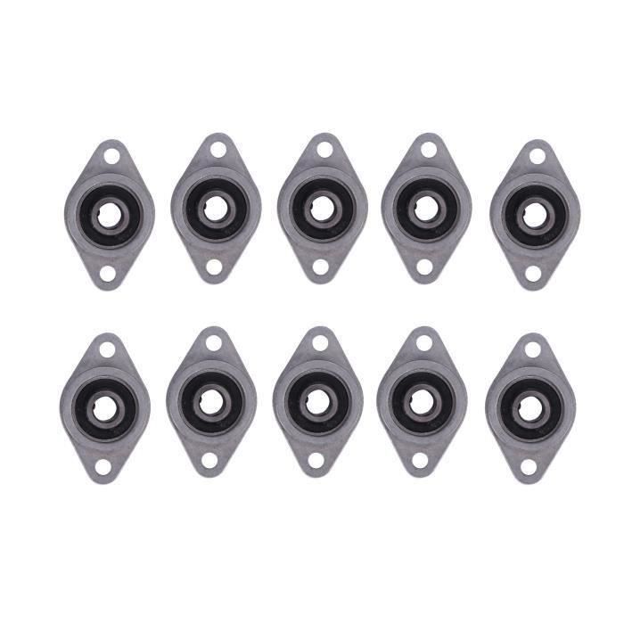 Lot De 2 Paliers à Semelle (blocs D'oreiller) KFL08 - Alésage 8 Mm | Pour Montage De Roulements Miniatures Sur Châssis Ou Machines