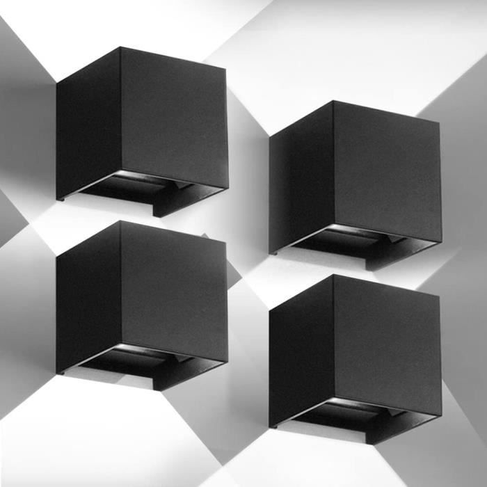 OOWOLF 2 Pièces Luminaire Mural LED Intérieur/Extérieur, Applique Murale Moderne Haut/Bas Avec 2 G9 Remplaçables, LED IP65 Étanche En Aluminium Chaud