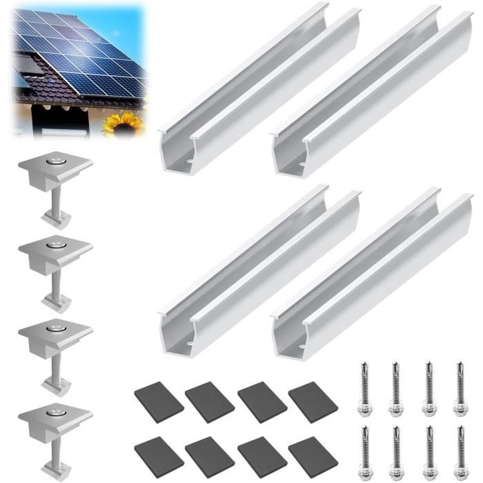 6 Pinces De Fixation Pour Panneaux Solaires - Aluminium - Support 30-45mm - Installation Facile