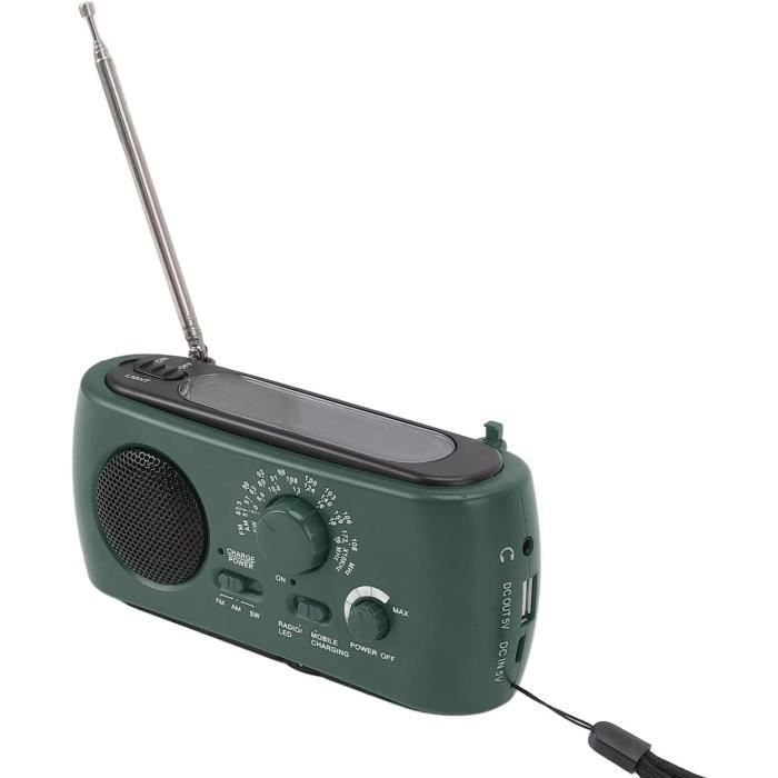 Radio DEGEN DE13 Récepteur Solaire FM AM SW - Lampe Torche Alarme SOS Urgence Extérieur