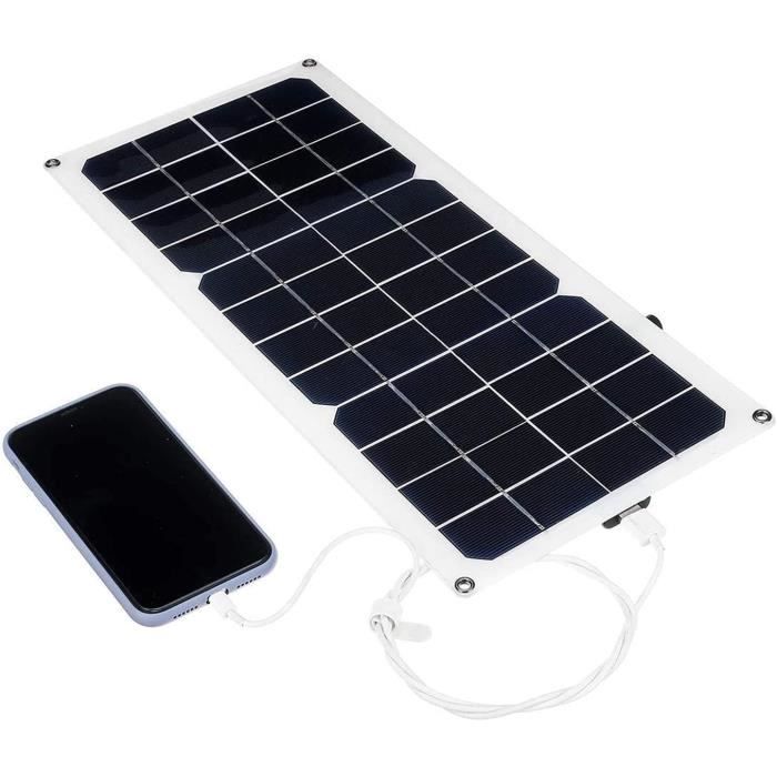 Kit Panneau Solaire 30W 12V Avec Allume-cigare - Étanche, Polycristallin - Pour Camping, Voiture, Bateau - Charge Smartphones, Batteries - 6