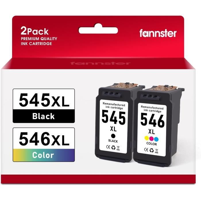 Lot Cartouches D'Encre ORIGINES Canon PG-545/545XL & CL-546/546XL - Pour Pixma MG2400 Etc.