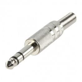 Fiche Jack 6.35mm - Métal - Stéréo - Protecteur Câble - Audio - Connecteur Mâle