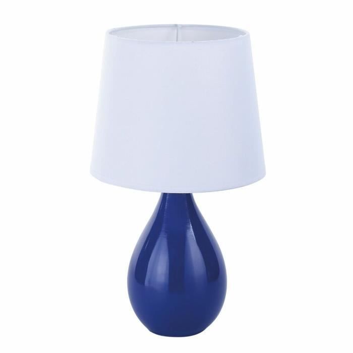lampe de bureau versa aveiro bleu céramique (20 x 35 x 20 cm)