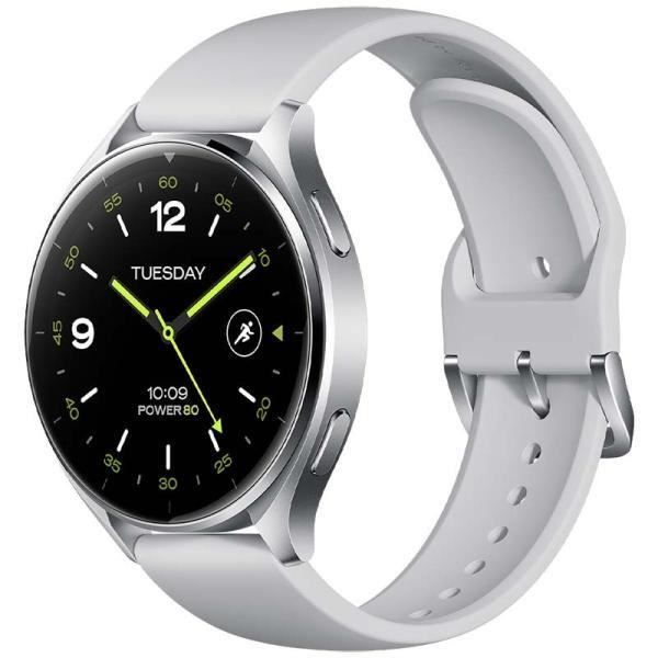 Montre Xiaomi Watch 2 - Gris - Bracelet en cuir blanc - Suivi des données - Bluetooth