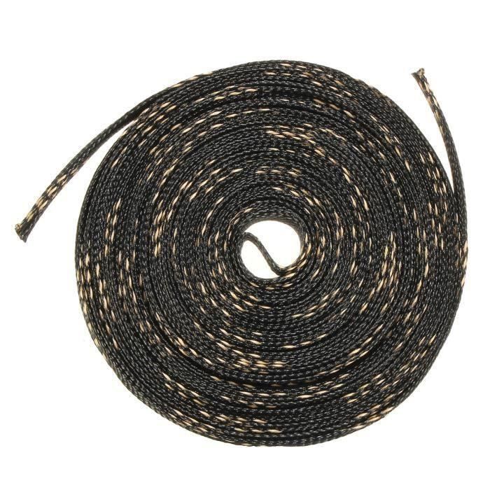 Gaine Tressée Lumonic 10m - Protection Câbles 8mm (5-11mm) Polyester Noir -55°C à +150°C