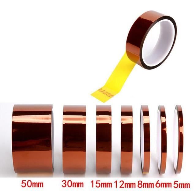 Kapton Tape DMJJSD Lot De 3 Rouleaux Ruban Adhésif Résistant à La Chaleur 20mm X 33m - Polyimide Haute Température