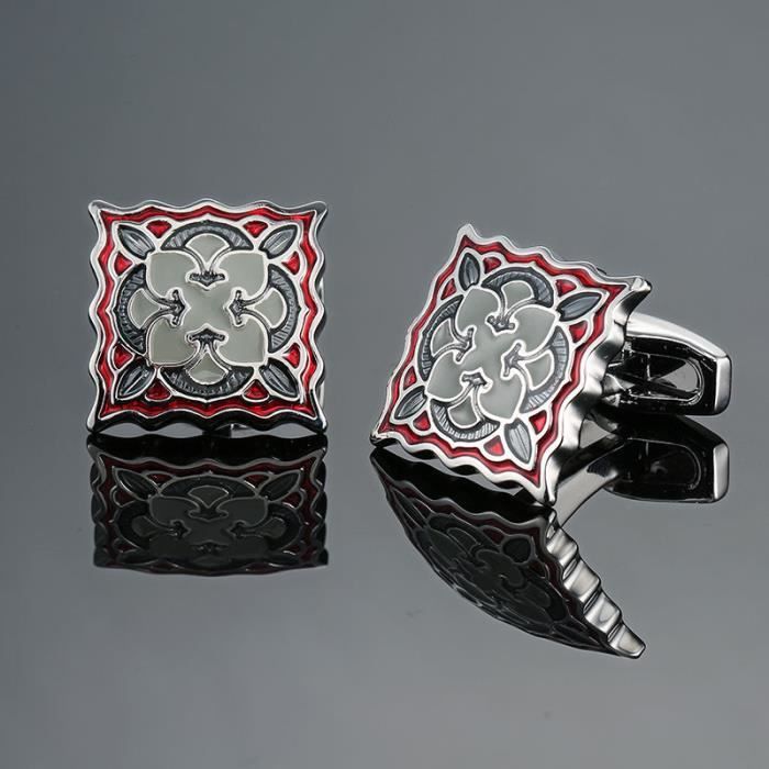 Paire De Boutons De Manchette Homme Argentés - En Cuivre Poli, Design élégant - Pour Chemise, Cravate, Occasion Formelle
