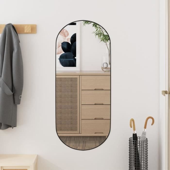 Miroir mural - ZERODIS - HB042 - Verre - Ovale - 30x70 cm