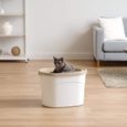 IRIS OHYAMA - Bac à Litière fermé - Pelle incluse - Couvercle à trous - Pour chat - Top Entry Cat Litter Box - Blanc-1
