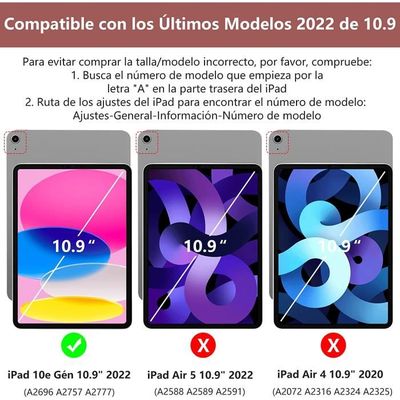 WDBZTJ Étui Clavier pour iPad 10e génération 10,9 Pouces 2022, [Support de  Crayon intégré] [AZERTY Français] Clavier Bluetooth sans Fil détachable