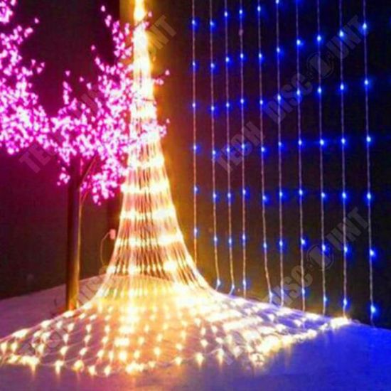 TD® 3m * 3m LED rideau lumineux Guirlande lumineuse LED cascade glace –