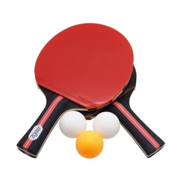 Arbre d'Tennis Table | Kit d'Tennis Mobile - Shaft Pong Balls Raquette Set  Loisirs Décompression Sports 2 Raquette Tennis Table 6 Balles Ping Pong
