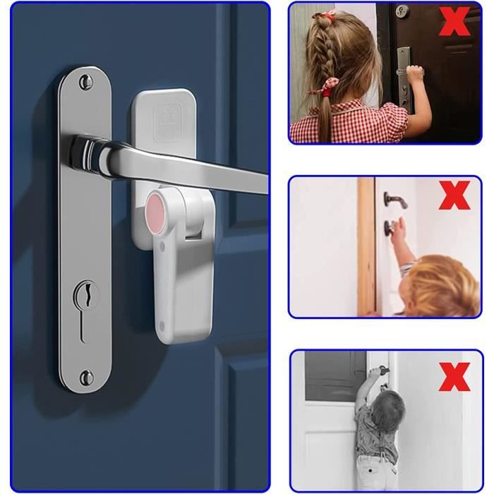 Bloc Poignee de Porte 4 PCS Bloque Porte Enfant Bloque Poignee de Porte avec Adhesif 3M Bloque Porte Bebe Bloque Porte Bloc Fe 176 Cdiscount Bricolage