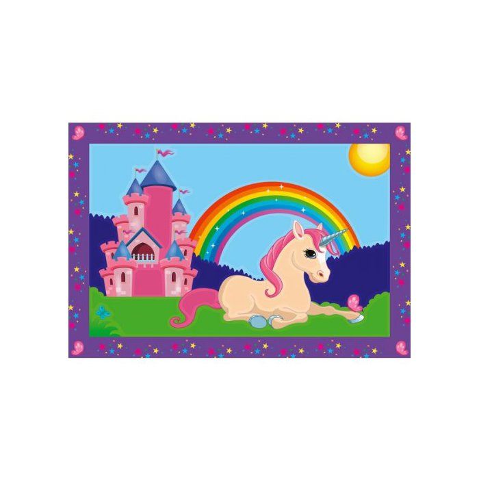 Kit Peinture Numéro Licorne 3 Toiles Frasheng - Pour Enfants 5-10 Ans - Peinture Acrylique Safe - 30x20cm