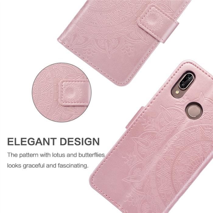 Coque Souple Gel Anti-choc Novago Pour Huawei P20 Lite - Motif Fleur Bleue, Silicone/caoutchouc, Neuve Sous Blister