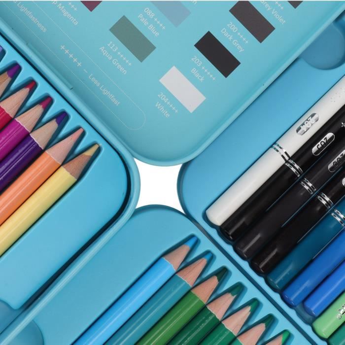 SAMISO Crayons de Couleur,72 Crayons Aquarellables,Professio