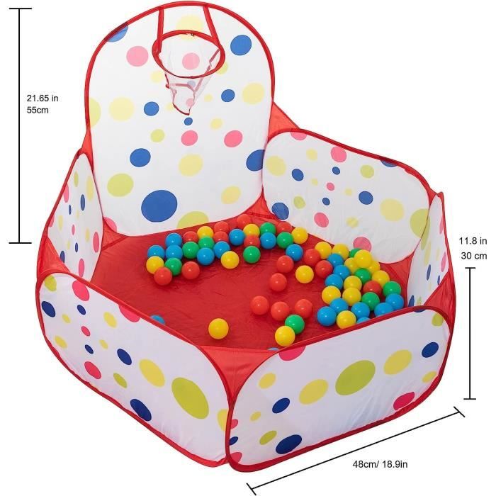 Miwacu Piscine a Balle pour bebe Fille Piscine a balles bebe avec Panier de Basket Tente a Balle pour bebe 90cm Piscine a 4 Cdiscount Jeux Jouets