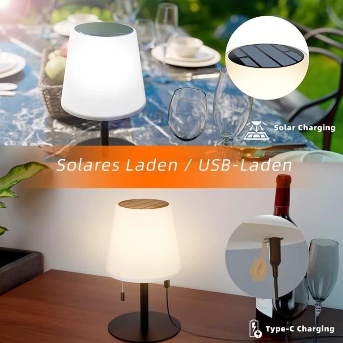 Lampe de table LED solaire