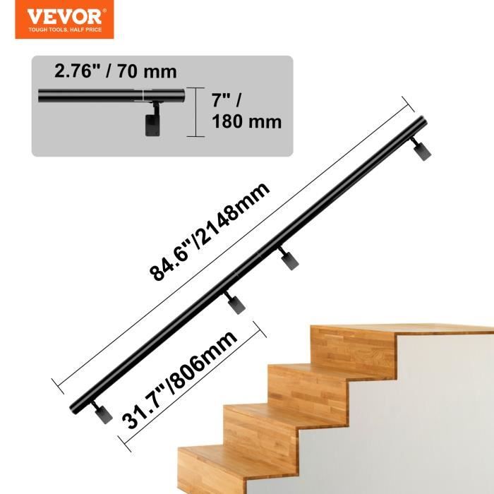 Rampe D'escalier 91,4 Cm Main Courante Pour Escalier Intérieur 3