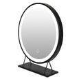 Miroir De Maquillage, Couleur Blanc froid Lumineux LED,  Noir pour Coiffeuse Salle de Bain Chambre, rond diametre 40cm - totu-2