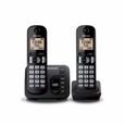 Téléphone sans fil avec répondeur PANASONIC KX-TGC222EB - Noir - Ecran LCD - 50 noms et numéros - 15 sonneries-2