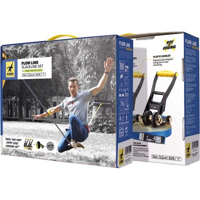 Slackline FLOWLINE avec protection de l'arbre - Rouge