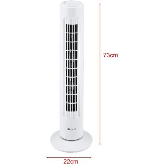 Ventilateur colonne FTP6-E-2 BLYSS oscillation à 65° 3 vitesses blanc