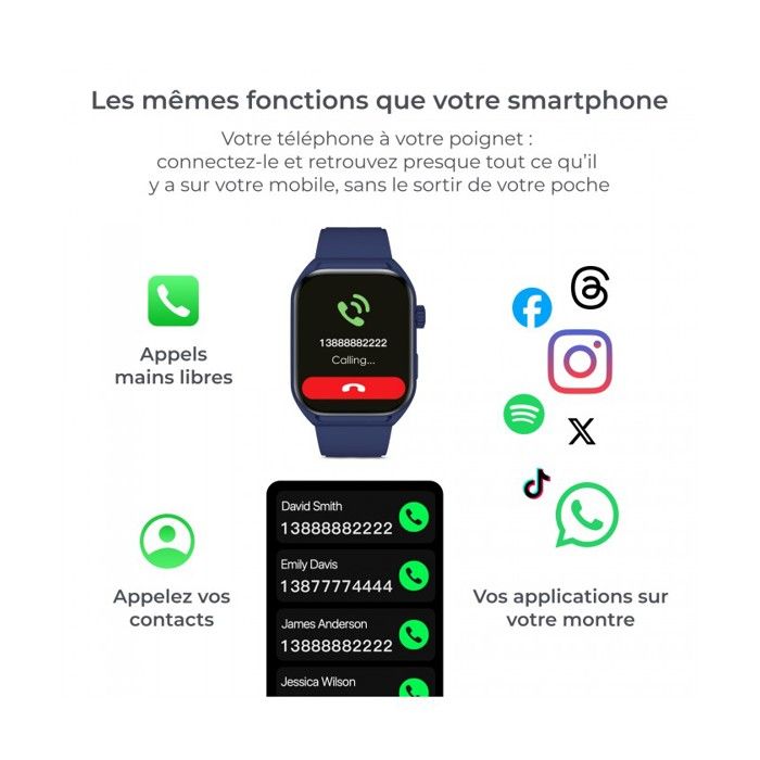 Ksix Urban Move Rosa - Smartwatch 2.06 - Téléphonie