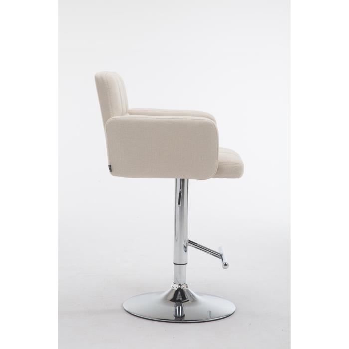 Tabouret de bar en tissu et en métal
