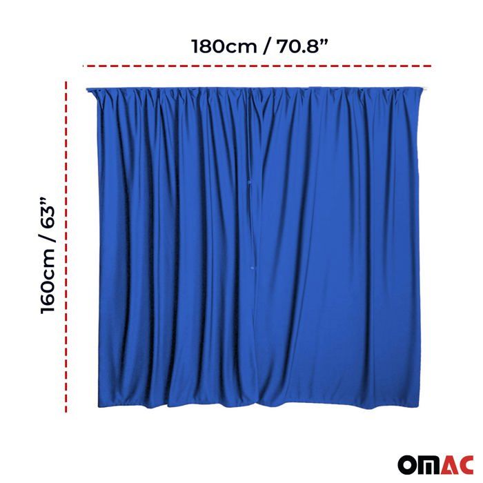 Rideaux De Séparation de Cabine pour Nissan Interstar H2 Rouge Tissu